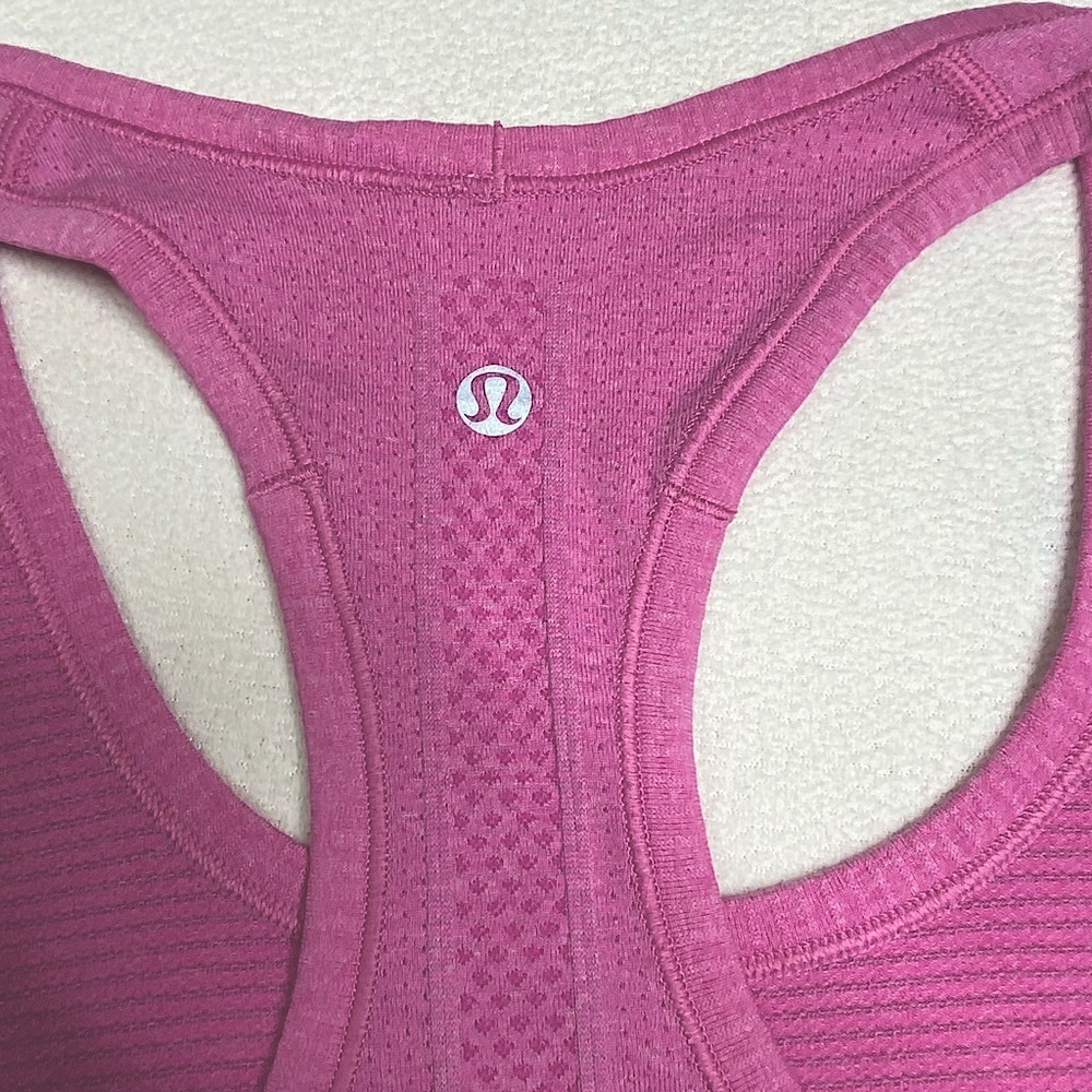 Lululemon Run Swiftly Tech Racerback Women’s Tank 'Heathered Raspberry' Size (6) - Picture 4 of 15